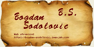 Bogdan Šodolović vizit kartica